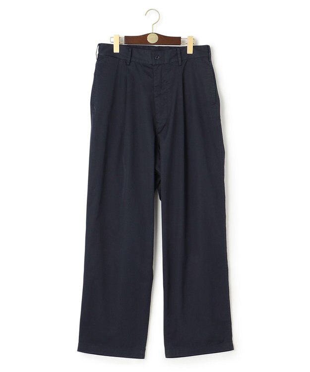 J.PRESS MEN ギザツイルワンタックワイドパンツ ネイビー系