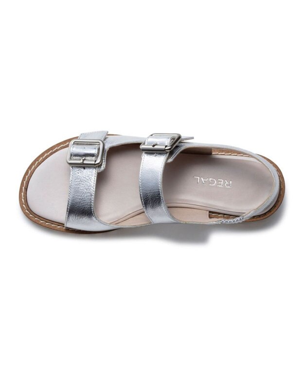 REGAL FOOT COMMUNITY 【リーガルレディース】F28R ダブルバックルサンダル サンダル シルバー