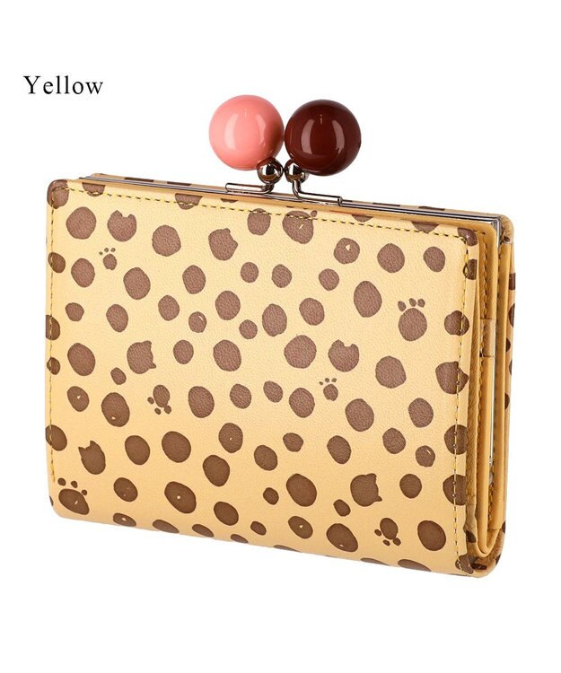 tsumori chisato CARRY ポルカドット 2つ折り財布 がま口 イエロー