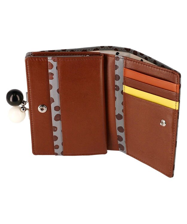 tsumori chisato CARRY ポルカドット 2つ折り財布 がま口 グレー