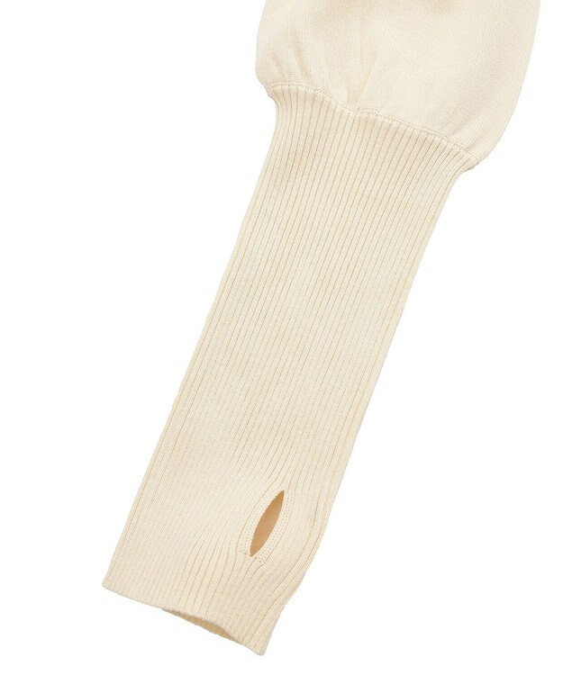 CRAFT STANDARD BOUTIQUE ロング袖リブコンパクトニットカーディガン Yellow