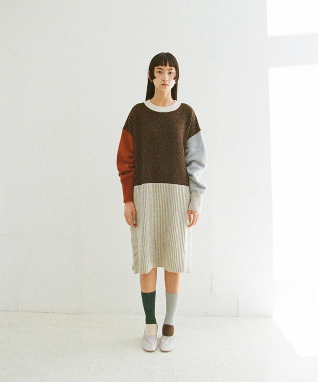 TRICOTE メランジニットワンピース 80IVORY