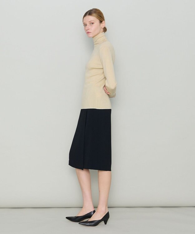 JOSEPH 【洗える】ウールリブ　ハイネックニット Pale Olive