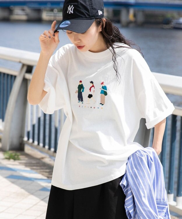 WEGO 【ユニセックス着用ITEM/綿100%/MLサイズ展開】CITY　BOYS　T（S） ホワイト