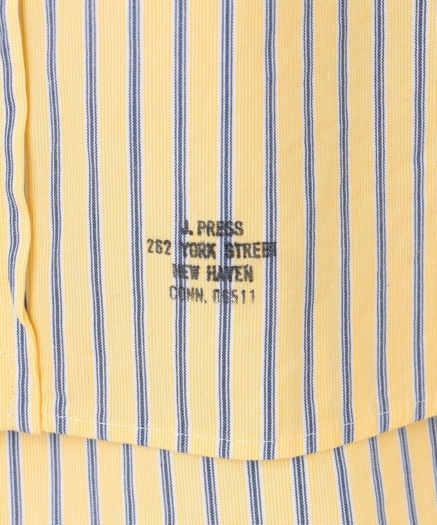 J.PRESS MEN ブロードマルチストライプ シャツ / B.D. イエロー系1