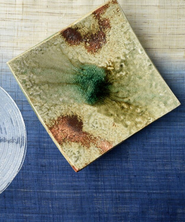 たち吉 【たち吉】松禄 角皿〈1枚〉 伊賀焼 グリーン