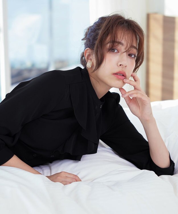 Tiaclasse 【洗える】ラッフルフリルワンピース ブラック