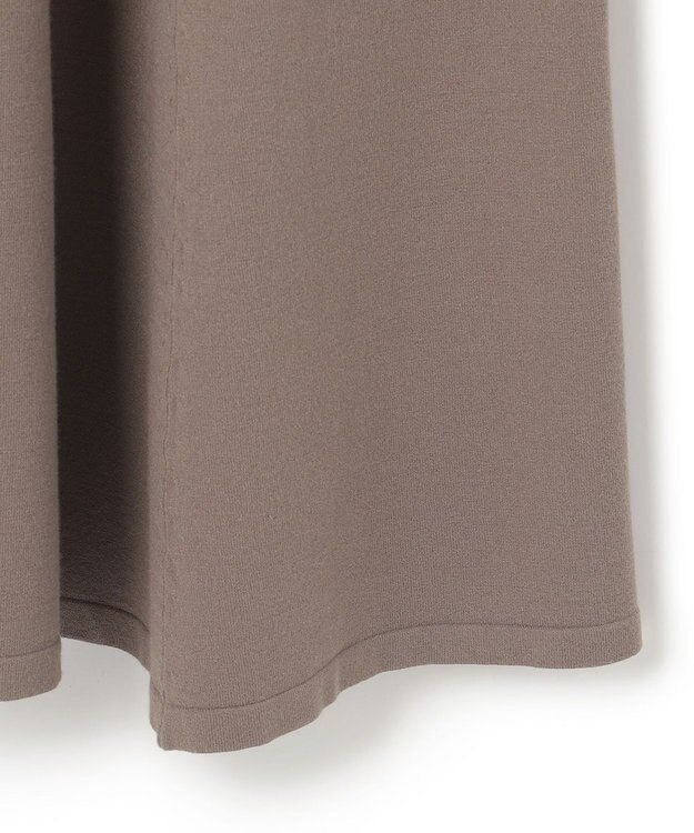 23区 ヴィスコースストレッチ ニット フレア ワンピース モカ