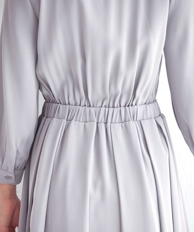 Tiaclasse 【洗える】ラッフルフリルワンピース サックスグレー