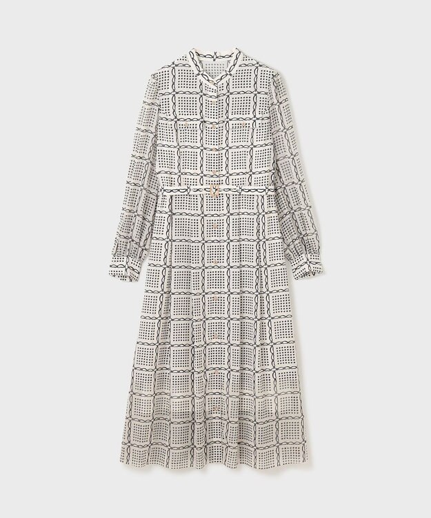 GRACE CONTINENTAL チェーンチェックプリントワンピース キナリ