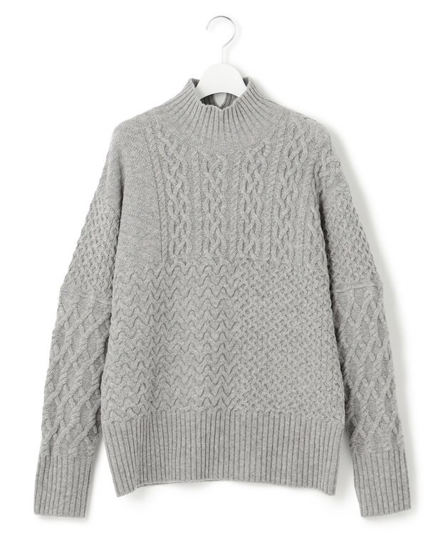 23区 L 【SLOW/一部店舗限定】ハイネック アランニット ライトグレー系