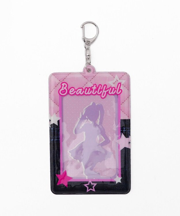 WEGO 【痛バ＆推し活グッズ】デニムグラフィックカードホルダーキーホルダー 柄3