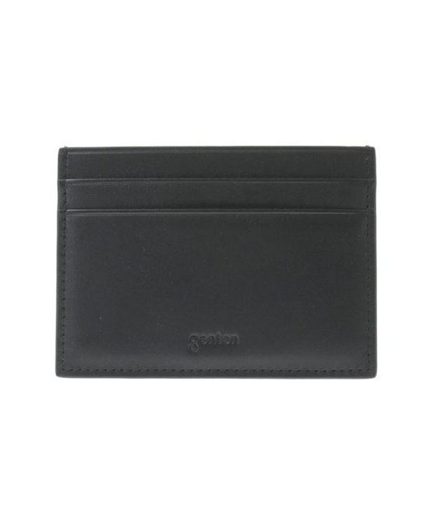 genten コンパト カードケース クロ