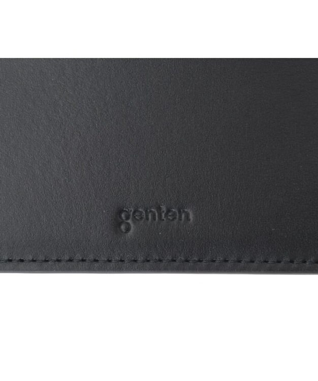 genten コンパト カードケース クロ
