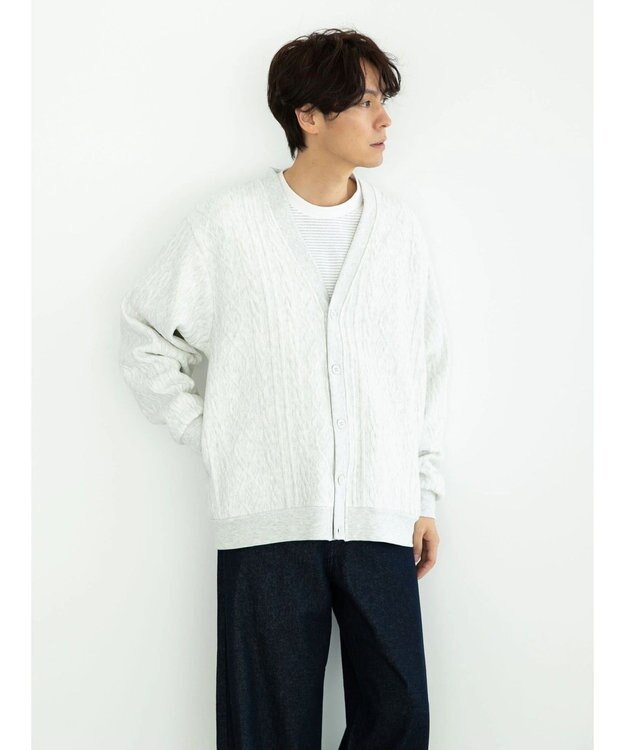 CRAFT STANDARD BOUTIQUE ケーブル柄カットカーディガン2 Oatmeal