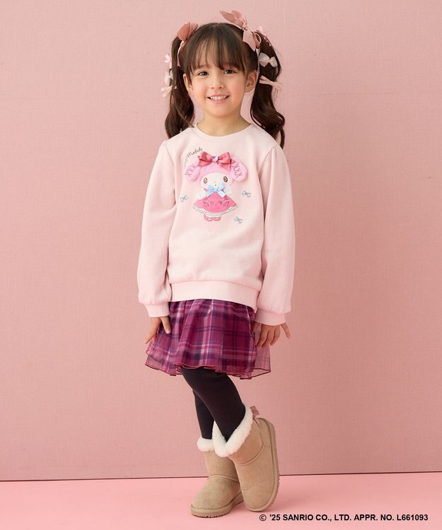 ANY KIDS 【マイメロディ＆クロミ×ANY KIDS】アップリケ トレーナー ピンク×マイメロディ