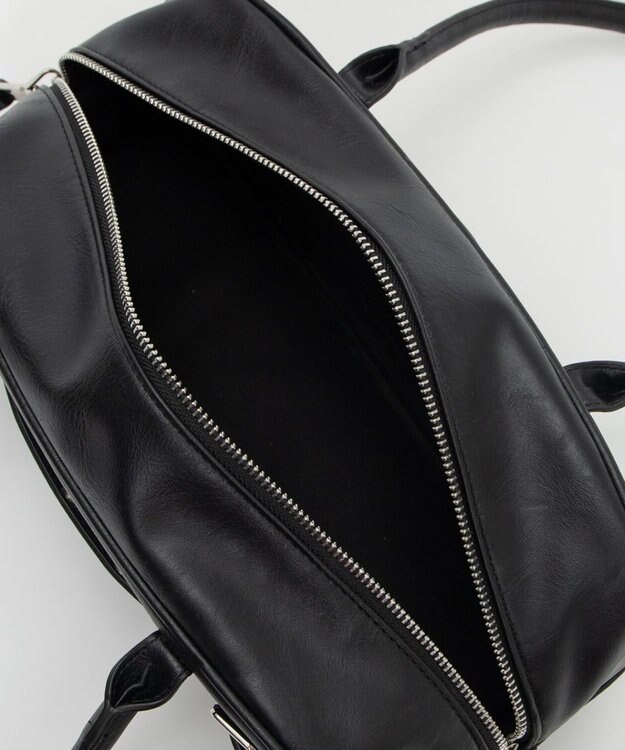 WEGO ベルトデザインボストンバッグ ブラック