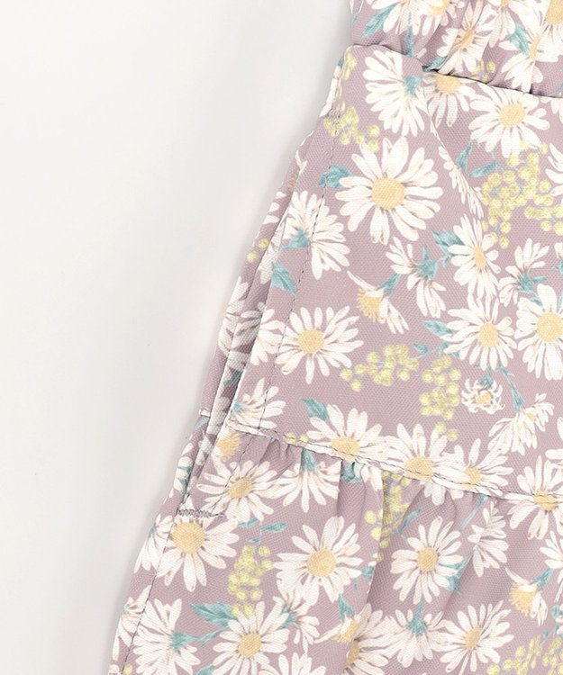 ANY KIDS 総柄フリル キュロット ラベンダー×マーガレット