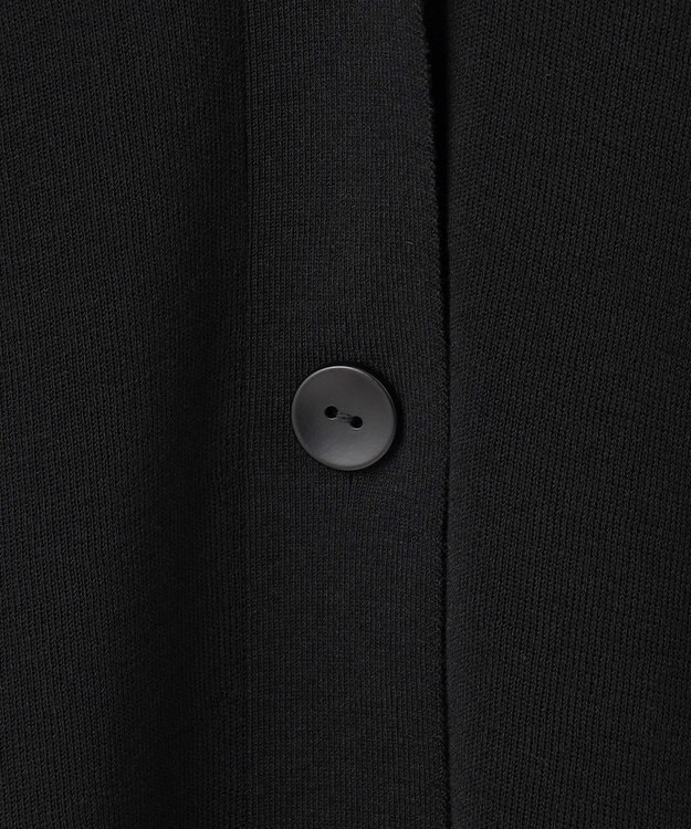 ICB 【洗える】ドライコットンアセテート ニットジャケット ブラック系