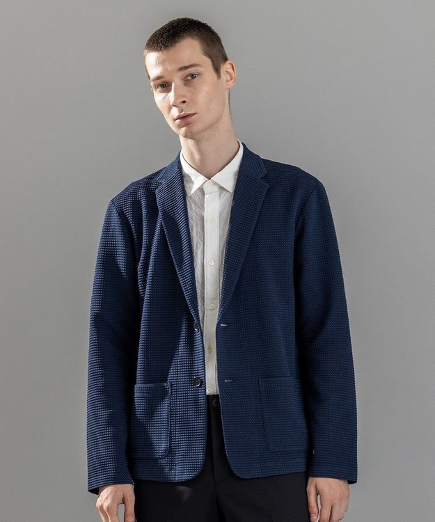 JOSEPH HOMME ＜新色追加＞【オリジナル素材/シワになりにくい】ライトタックジャージー パッチポケット ジャケット ネイビー系