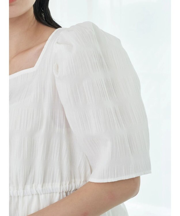 earth music&ecology スクエアネックチュニック Off White