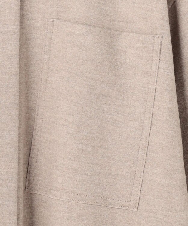 BEIGE， MONTAIGNE / ウールオーバーサイズシャツ Top Taupe