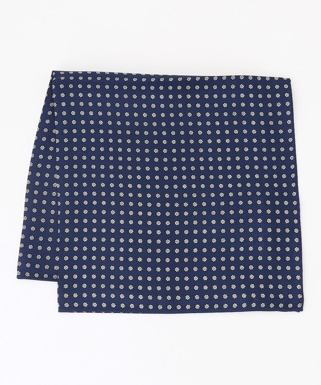 J.PRESS MEN 小紋ハンドプリント チーフ ネイビー系5