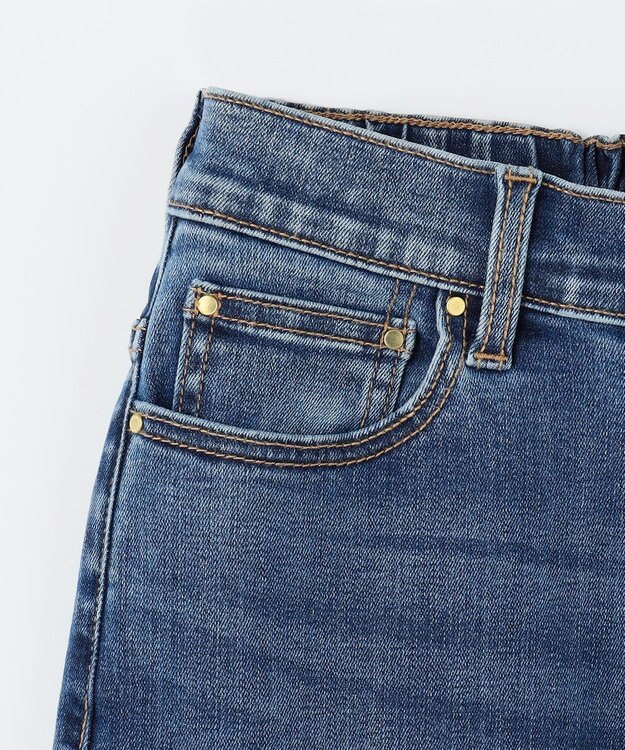 ANY L 【洗濯機可/ウエストゴム/ストレッチ】ストレートデニムパンツ インディゴ