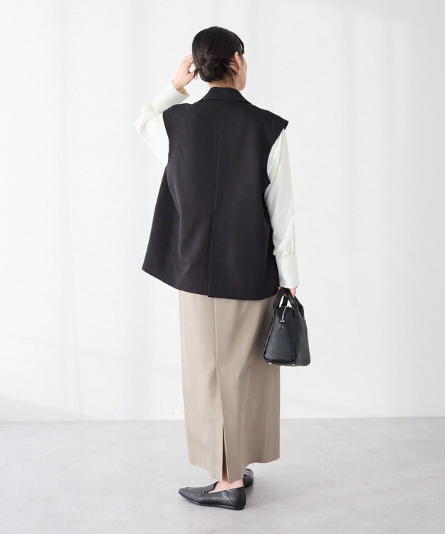 CRAFT STANDARD BOUTIQUE ＜セレモニー＞カットアウトデザインテーラードジレ Black