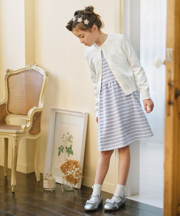 組曲 KIDS 【110-140㎝】クラシック カーディガン オフホワイト系