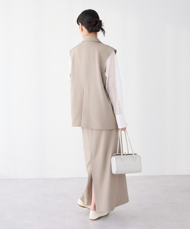 CRAFT STANDARD BOUTIQUE ＜セレモニー＞カットアウトデザインテーラードジレ Beige