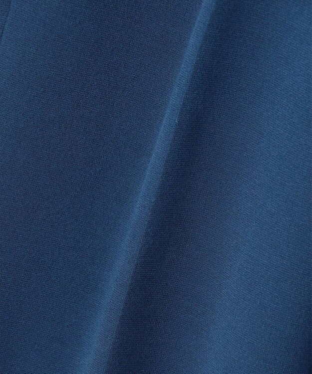 自由区 S 【セットアップ対応・洗える】レーヨンストレッチニットワイド パンツ リッツブルー系