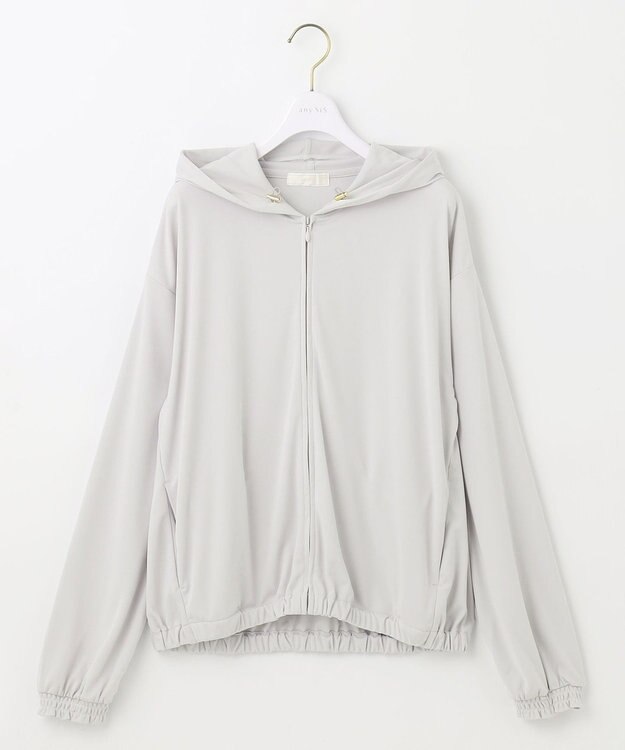 ANY SIS 【接触冷感・UVカット】ラッシュガード パーカー ライトグレー