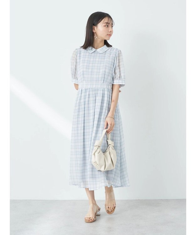 earth music&ecology クラシカルチェックワンピース Beige