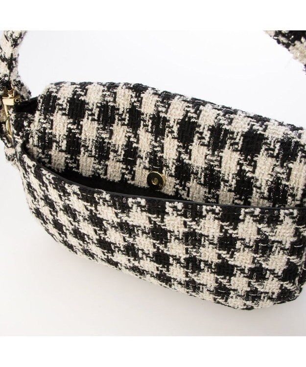 UNBILLION カシュカシュ cachecache / ツイード2wayハンドルフラップショルダー ブラック