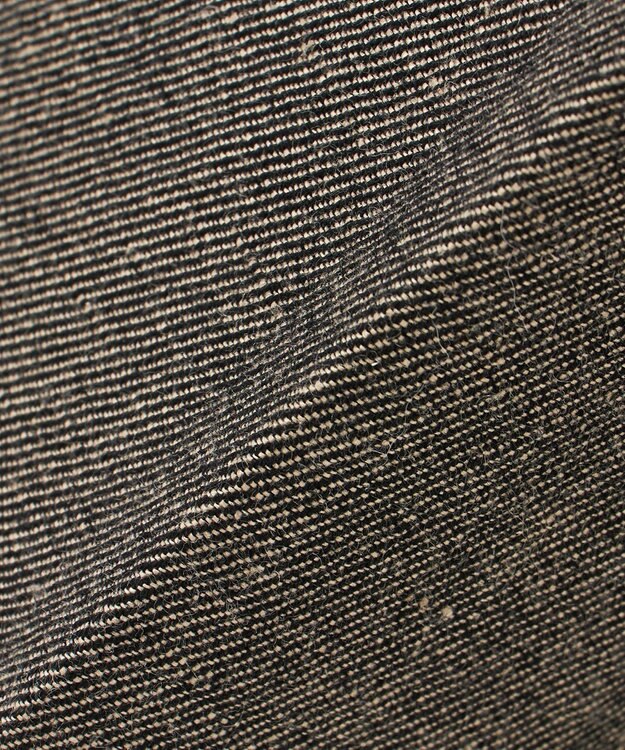 23区 【GOLD LABEL】ウールリネンツイル ワイドパンツ ダークブラウン系