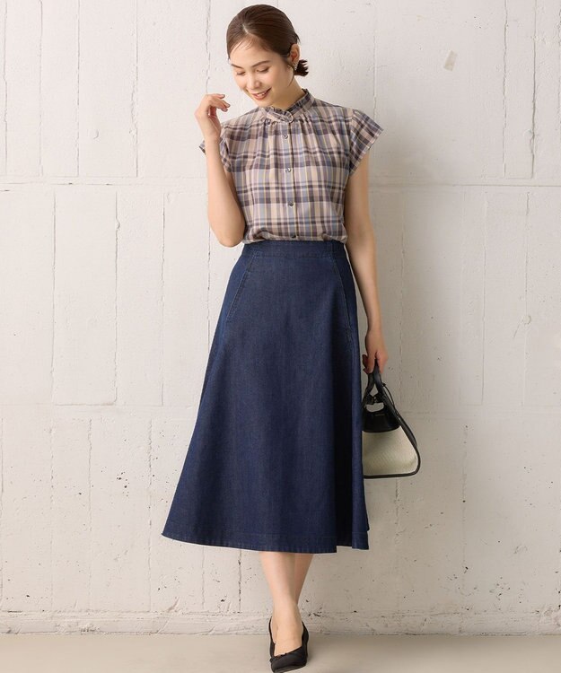 組曲 【23AW】DENIMフレア スカート ネイビー系