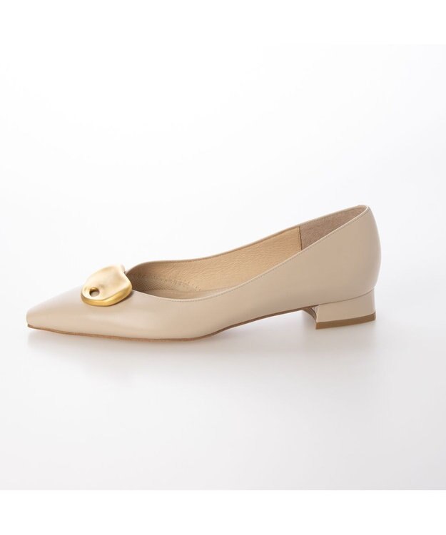 MODE ET JACOMO <MODE ET JACOMO>メタルフラットパンプス アイボリー