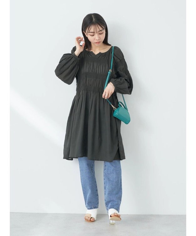 earth music&ecology シャーリングチュニック Off White