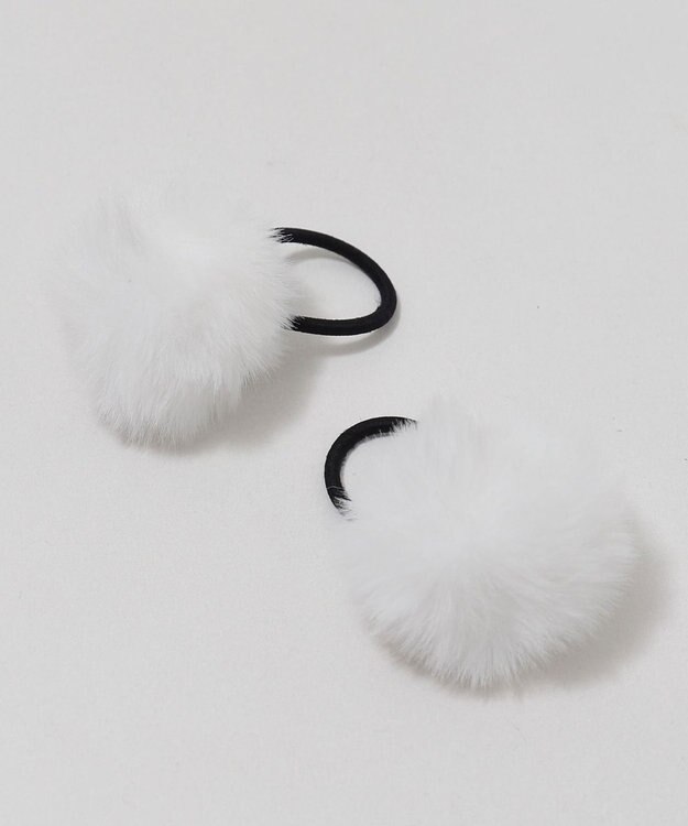 WEGO L2Pポンポンヘアゴム ホワイト