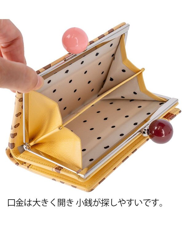 tsumori chisato CARRY ポルカドット 2つ折り財布 がま口 イエロー