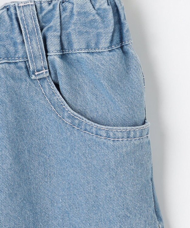 ANY KIDS 【一部店舗/WEB先行販売アイテム】【洗濯機可能】刺繍 ワイドデニムパンツ インディゴ