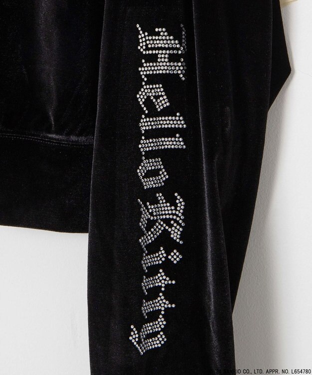 WEGO 【サンリオ】HELLOKITTYコラボベロアパーカー ブラック