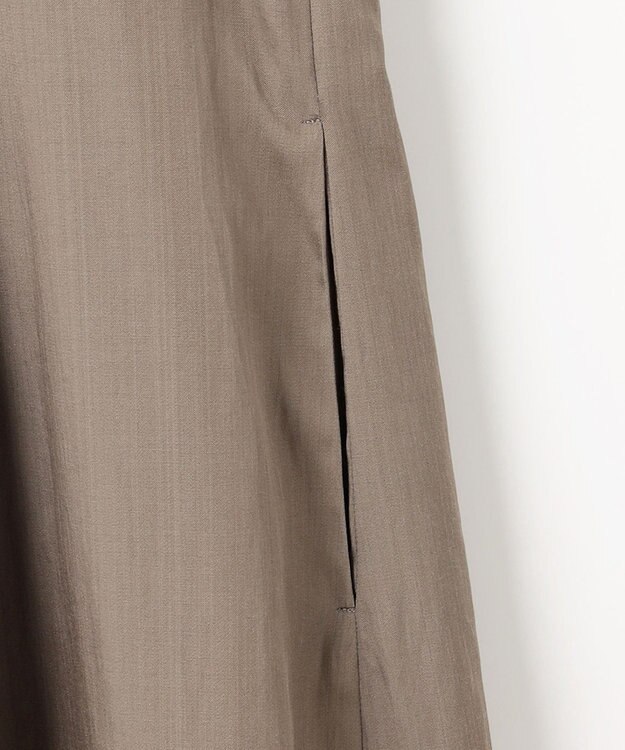 自由区 S 【洗える】シルキータック ワンピース シナモン