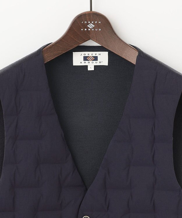 JOSEPH ABBOUD 【インナーダウン対応】2WAYストレッチダウンベスト ネイビー系