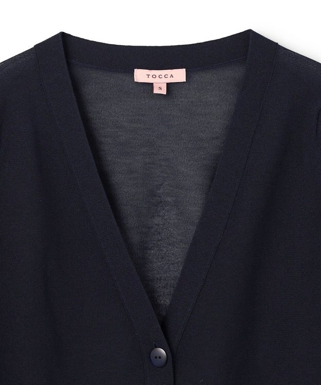 TOCCA 【星風まどかさん着用】SHEER CARDIGAN カーディガン ネイビー系