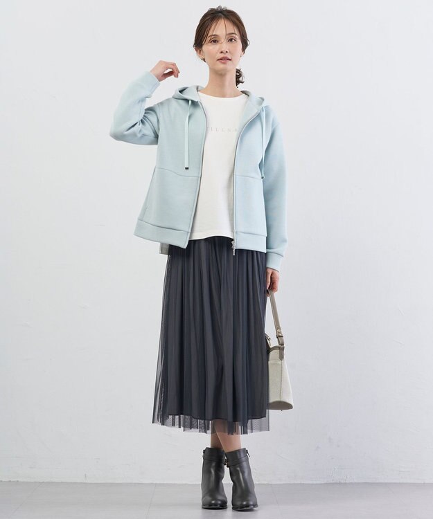 J.PRESS LADIES 【2way】リバーシブル チュール スカート ネイビー系