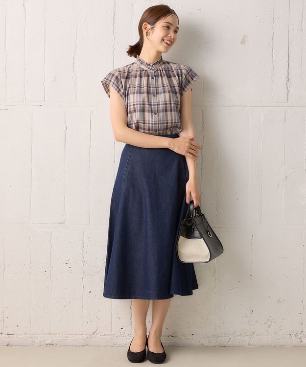 組曲 【23AW】DENIMフレア スカート ネイビー系