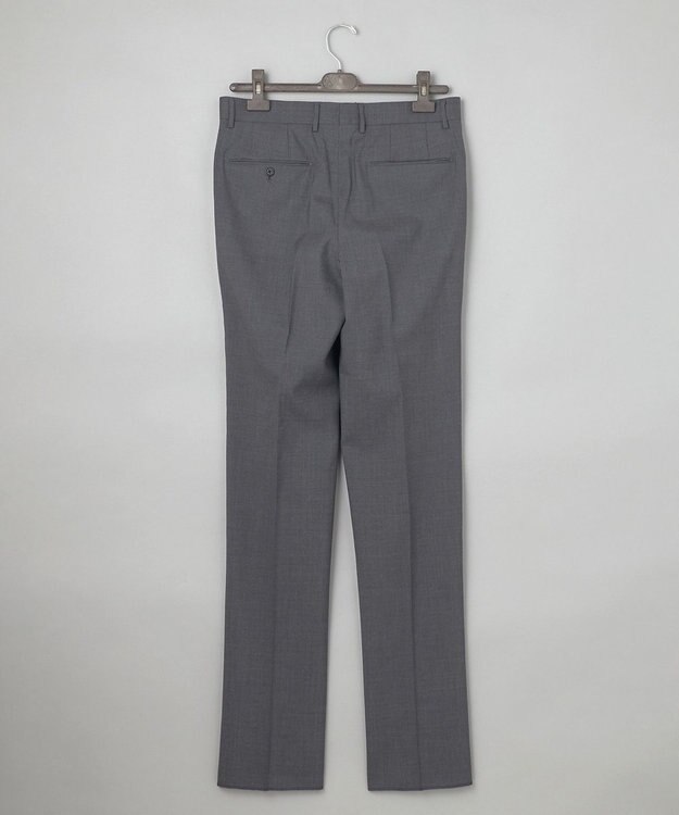 GOTAIRIKU ロングセラー【洗える/折り目加工/シワになりにくい/ウエストアジャスター】ウォッシャブル サマーウール100％パンツ_定番色(1タック)25年モデル ライトグレー系