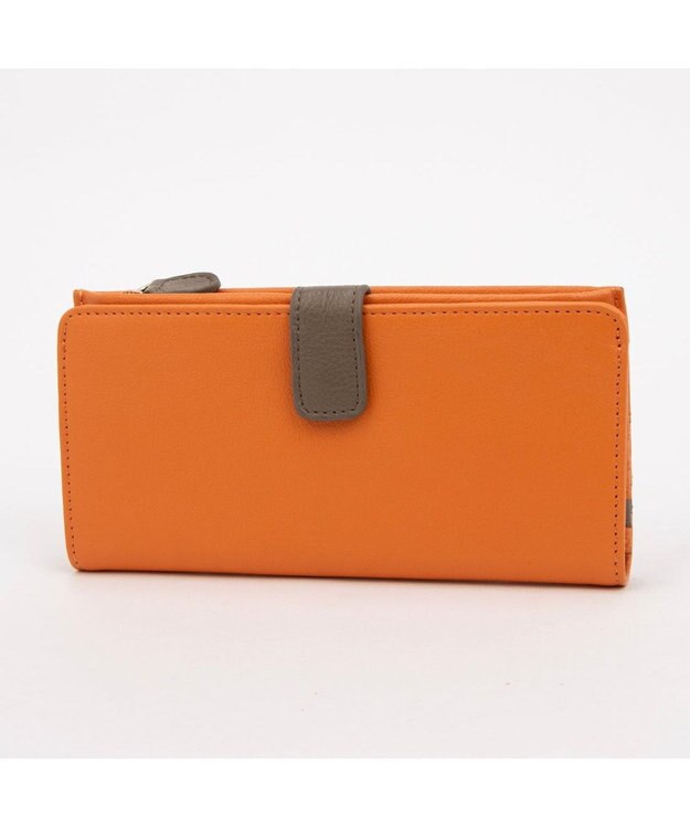 UNBILLION アトランタ ATLANTA / 牛革二つ折りカラーコンビ長財布 オレンジ